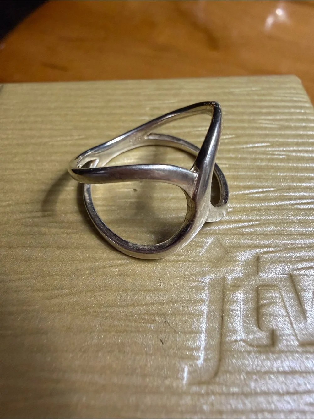 Minimalist Ring Sz 6 925 Sterling Silver Infinity Crossover Ring